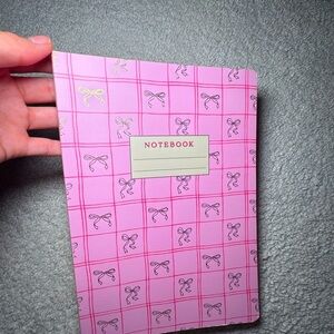 Pink Bow Pattern Notebook